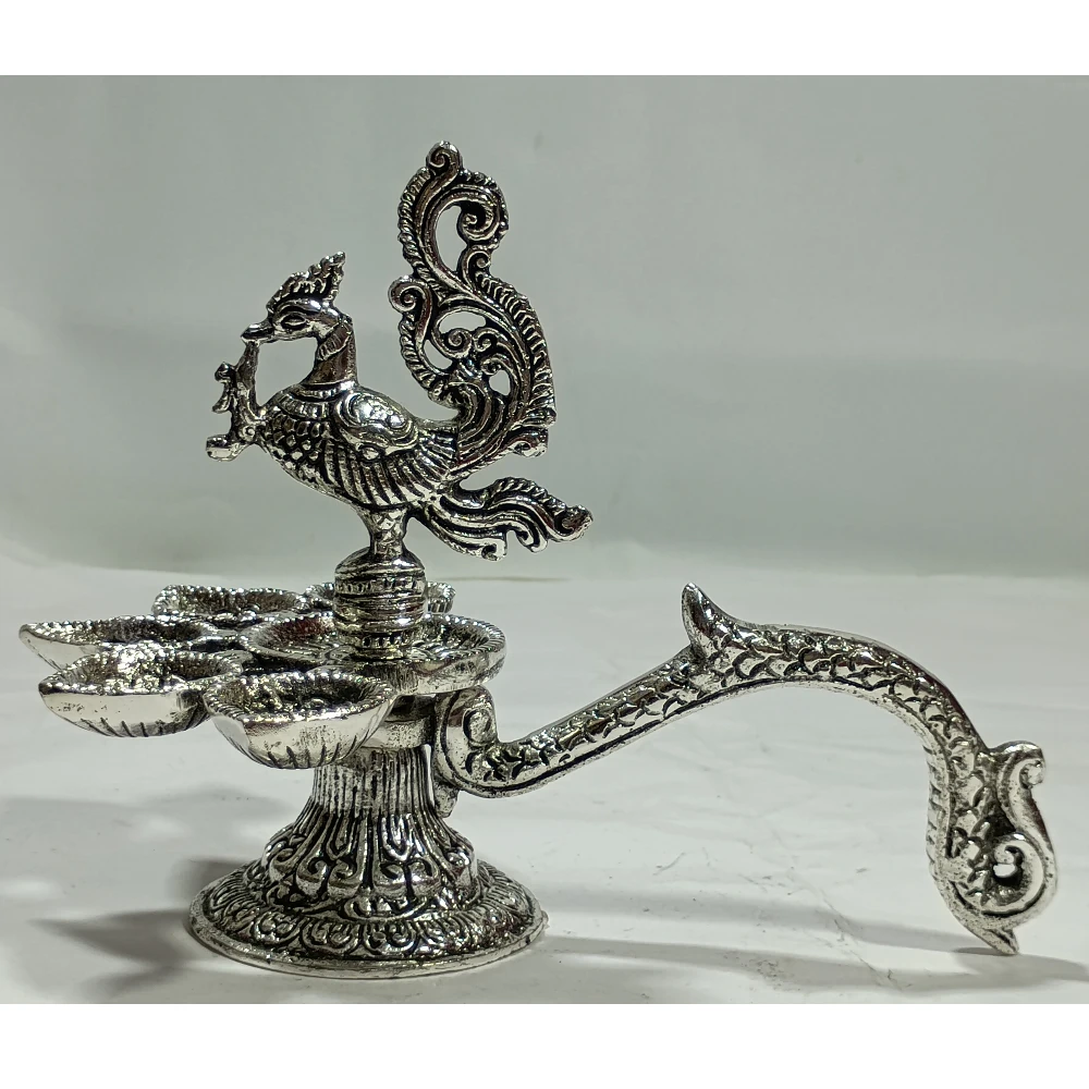 Diya with Peacock-6.5No-Z12326