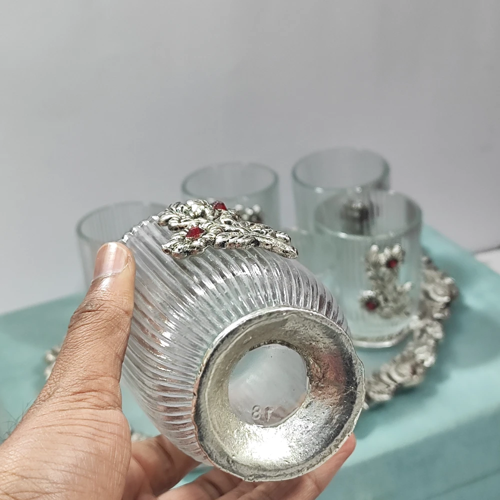 6 Pcs Glass with Tray-14No-Z13107