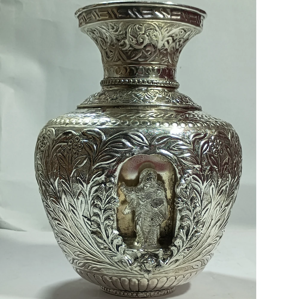 Flower Vase With Radha Krishna-11No-Z11349