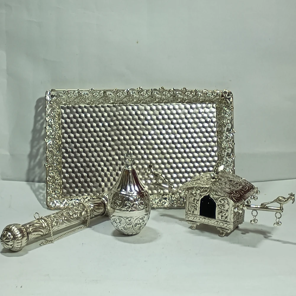 Tray with Palki Farman and Nariyal Set-14No-Z12604