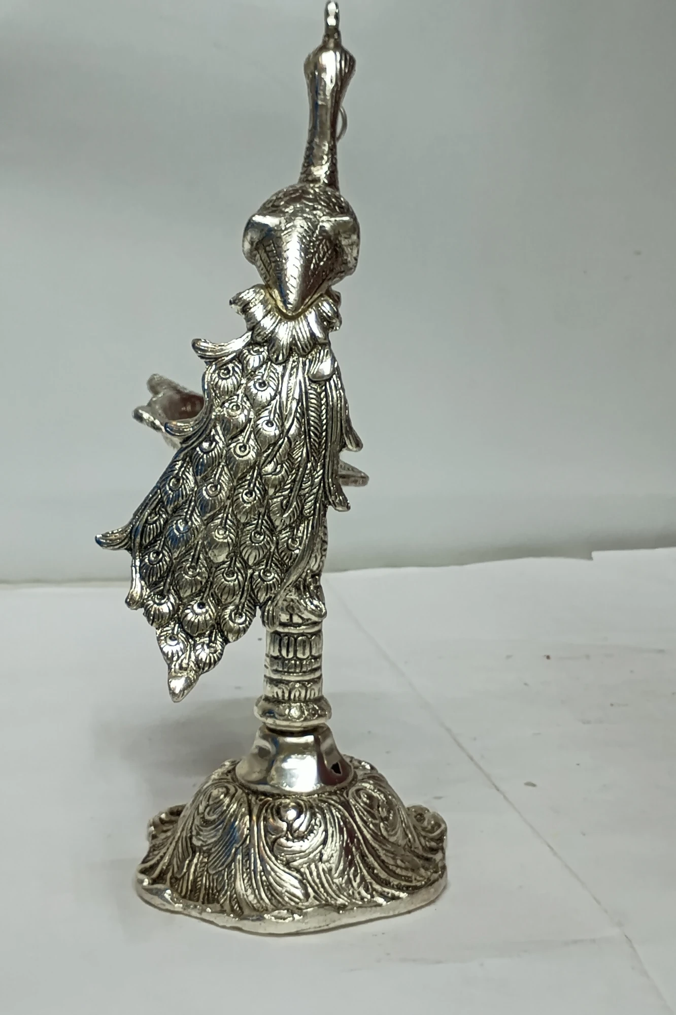 Diya with Peacock Stand-Z12358