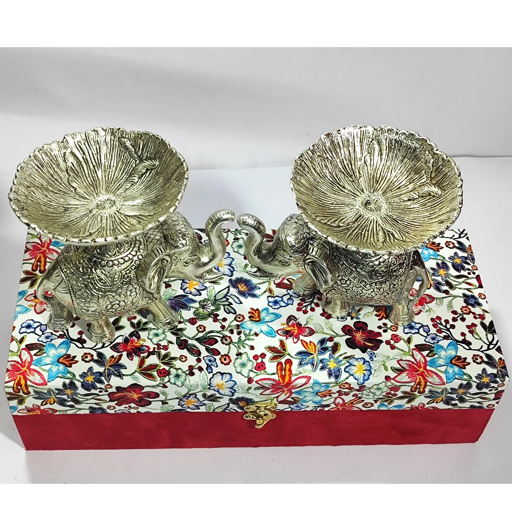 Two Elephant Platter Set-4No-Z12756