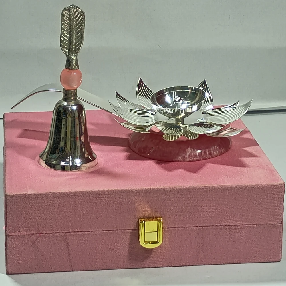 Diya with Ghanti-4No-Z12555