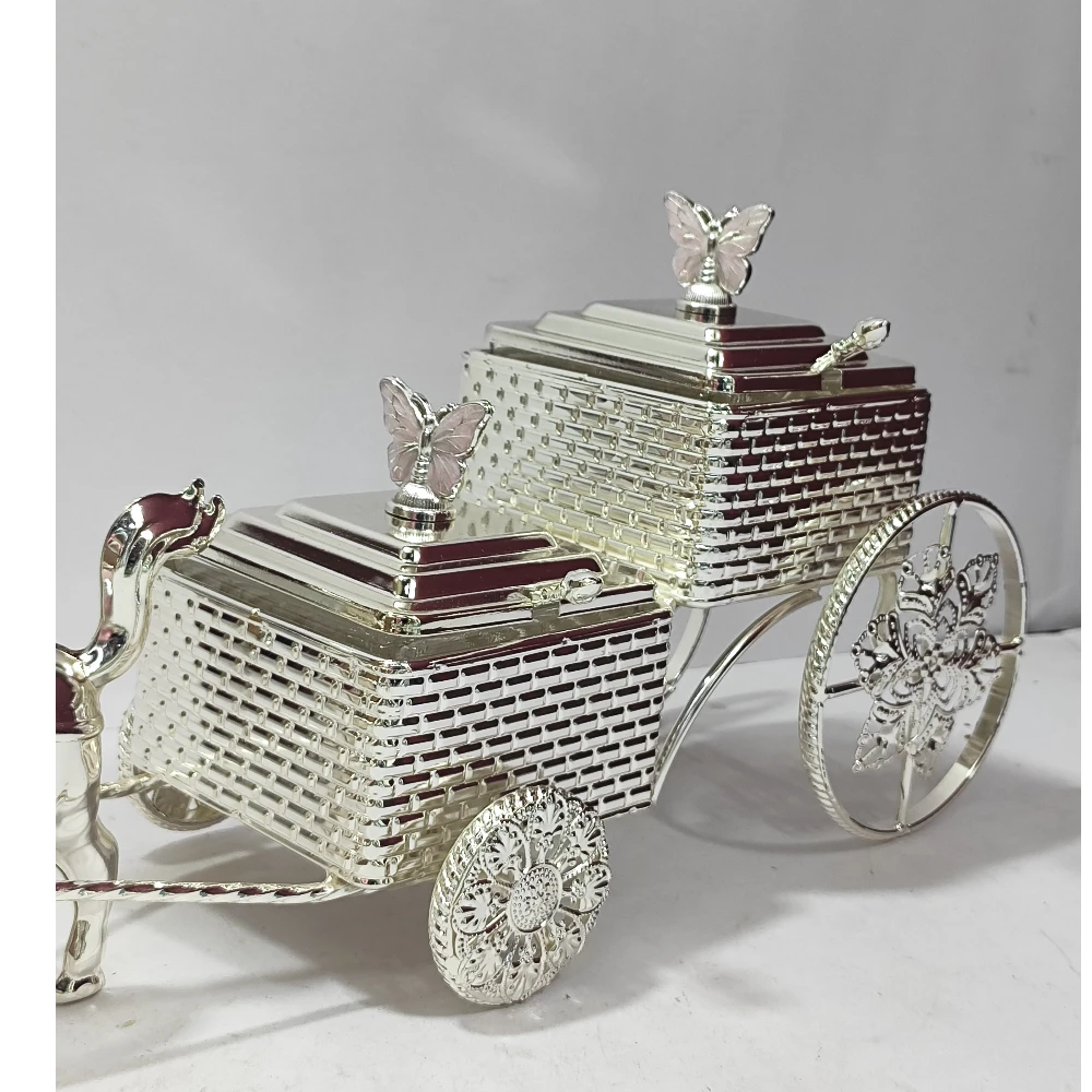 Dry Fruit Container with Horse Cart-16No-Z13113