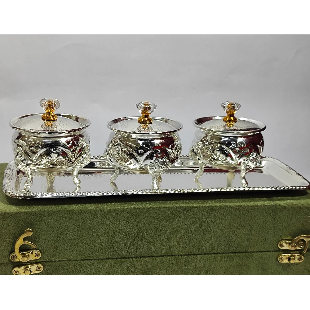 3 Dry Fruit Container with Tray-3.25No-Z12899