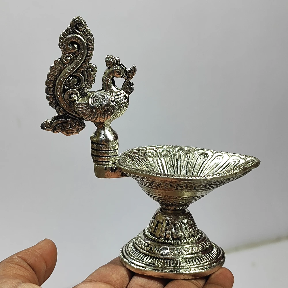 Diya with Peacock-5No-Z13002