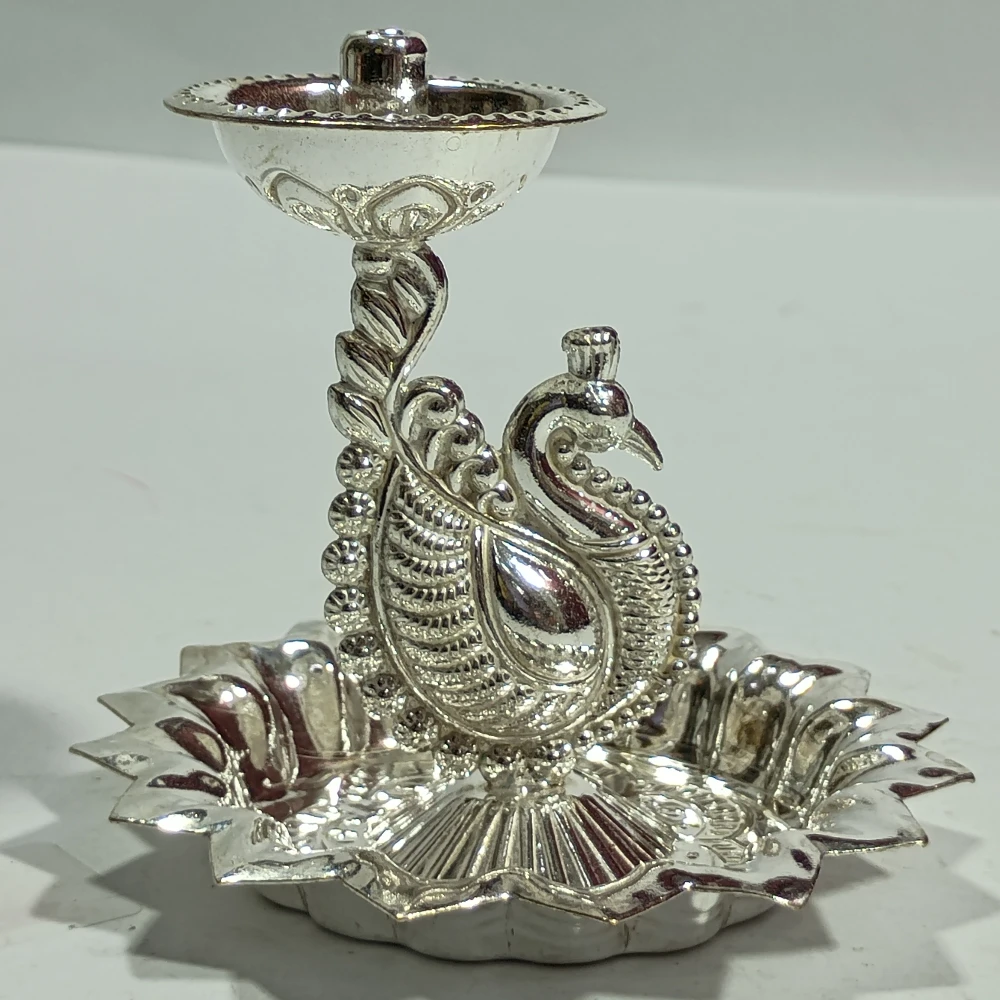 Diya with Peacock-3No-Z11352