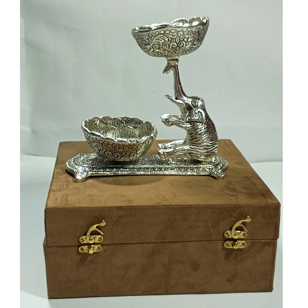 Two Bowl with Elephant-7.5No-Z12463