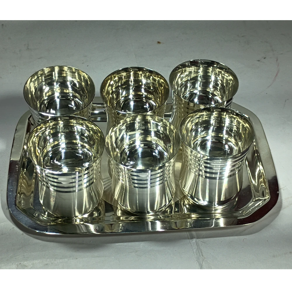 Six Glases With Tray-12No-Z10557