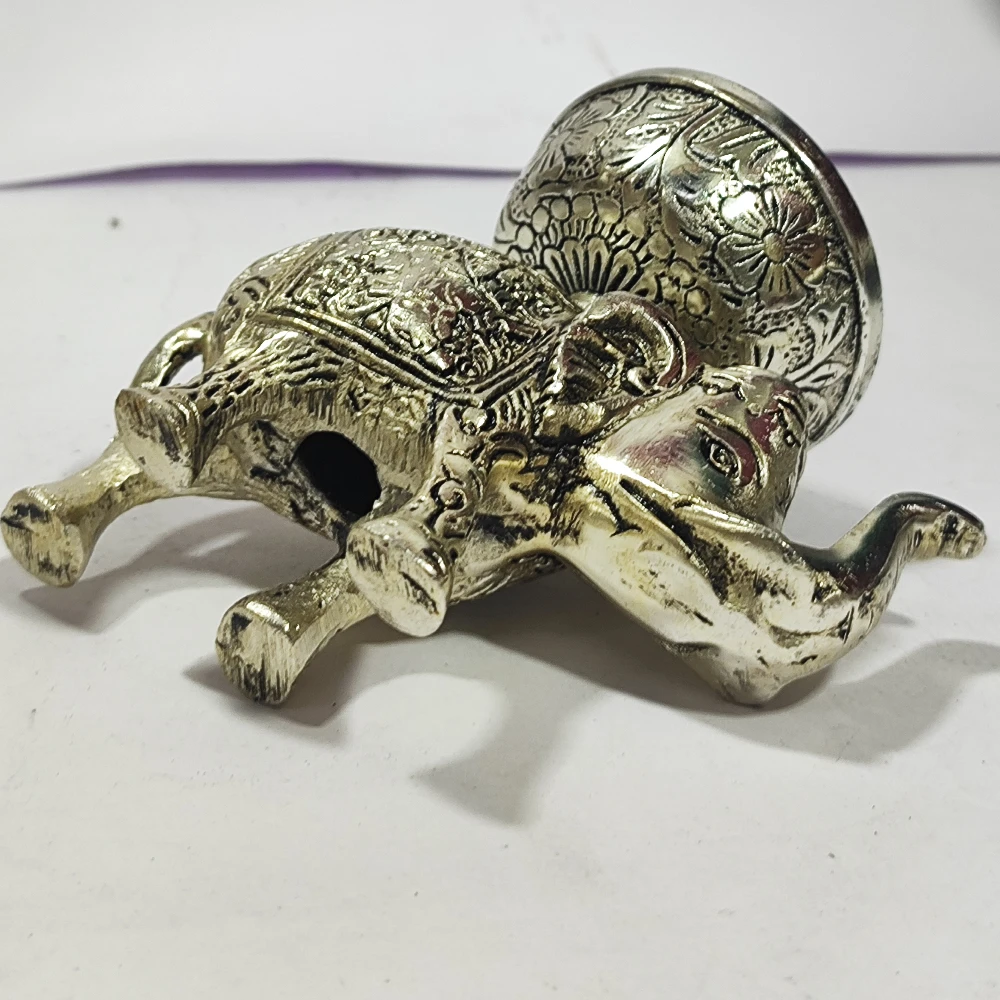 Elephant with Akhand Diya-4No-Z12857