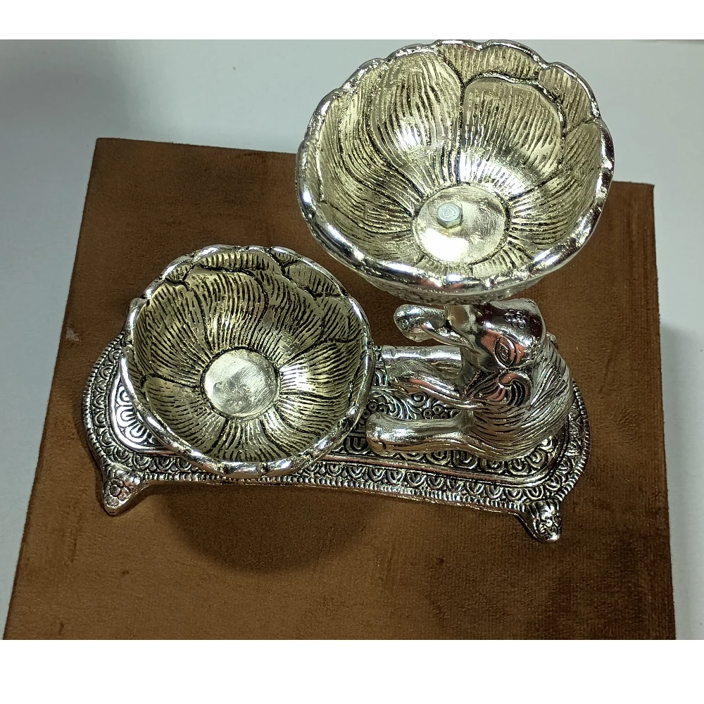 Two Bowl with Elephant-7.5No-Z12463