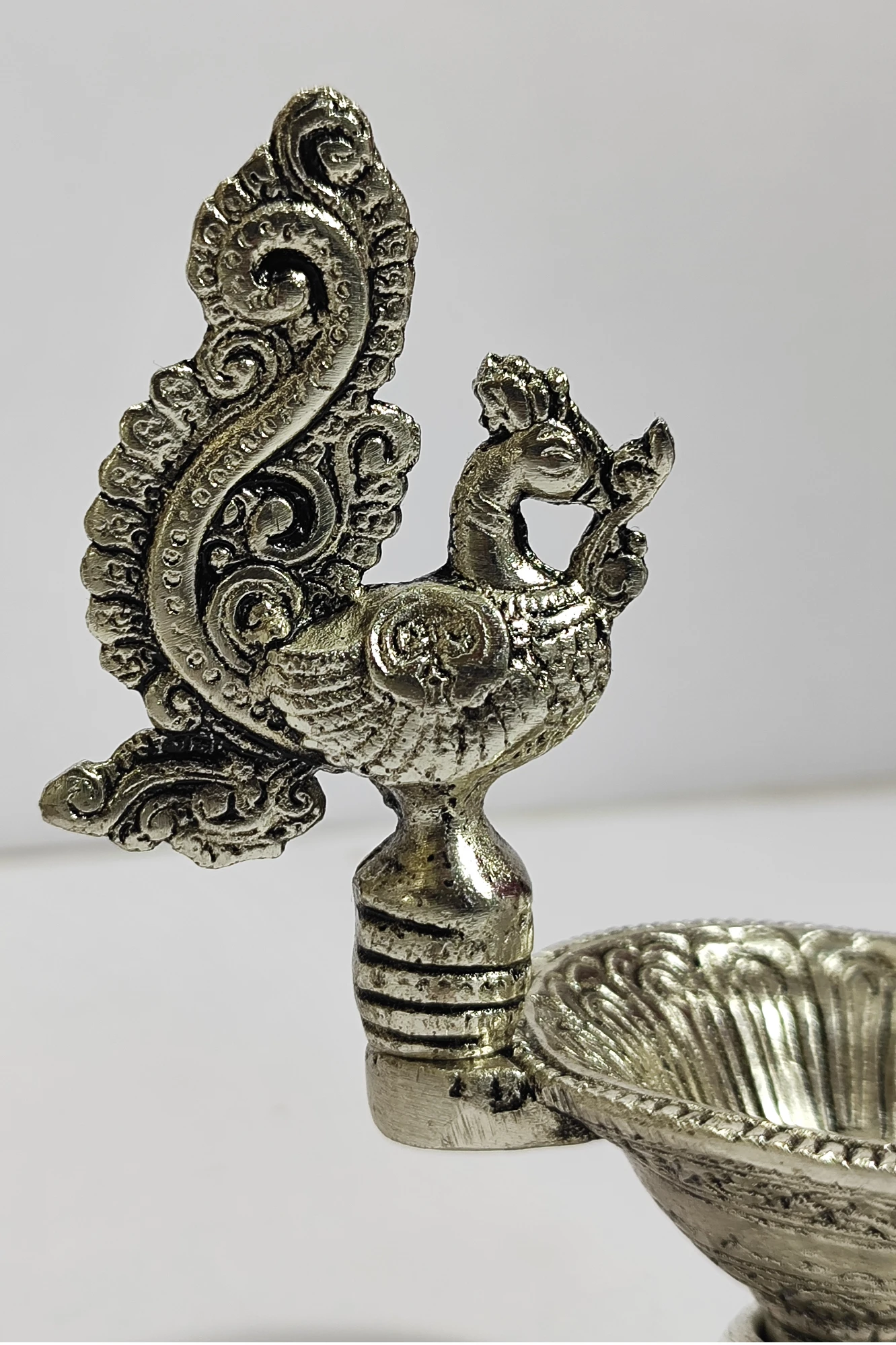 Diya with Peacock-5No-Z13002