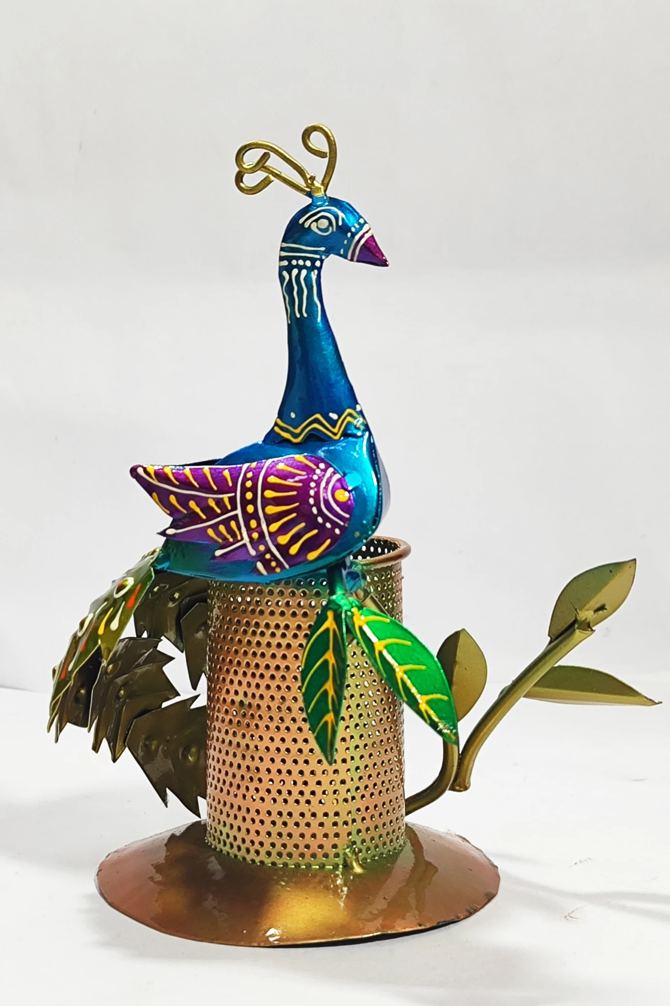Pen Stand With Peacock-9No-Z11429