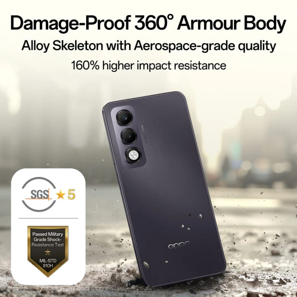 OPPO K13x 5G 6000mAh and 45W SUPERVOOC Charger & AI (Midnight Violet, 128 GB)  (6 GB RAM)