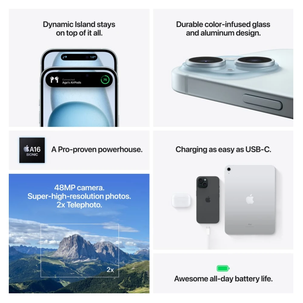 Apple iPhone 15 (Blue, 128 GB)