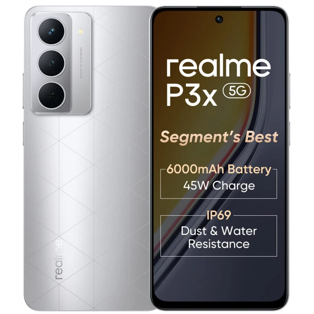 Realme P3x 5G (Lunar Silver, 128 GB)  (6 GB RAM)