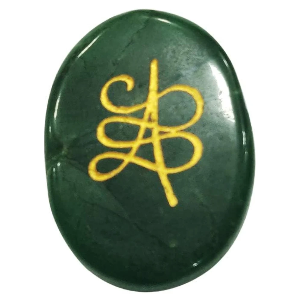 Agatesvibe Green Jade Crystal Money Switchword & Zibu Symbol of Prosperity – Natural Money Stone Oval Shape Cabochon | Switchwords Gemstone for Reiki, Crystal Healing & Wealth Attraction (4)