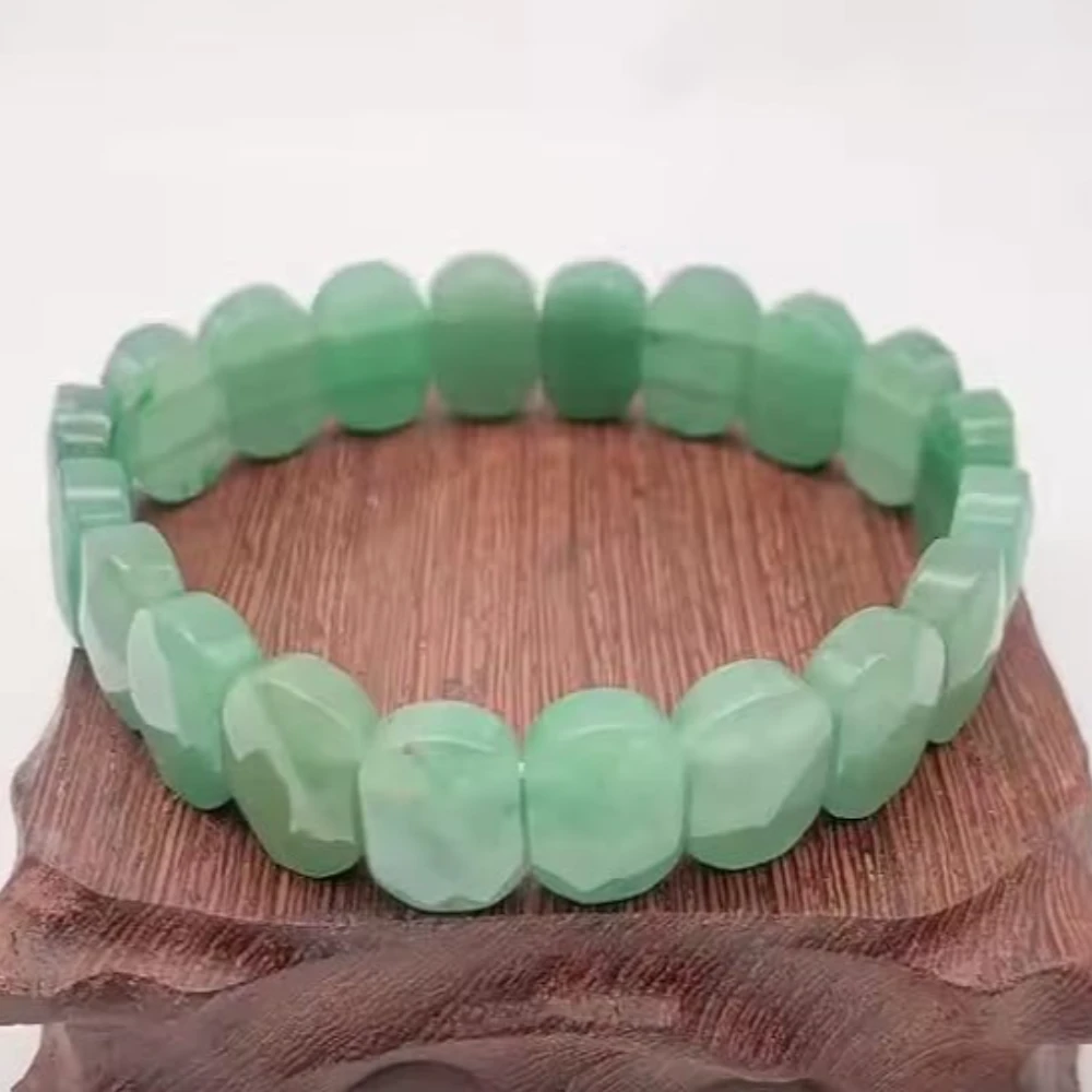 Agatesvibe Certified Reiki Healing Gemstone Bracelet – Tiger Eye, Aventurine, Amethyst & Jade Bangle Natural Tiger Eye & Amethyst Gemstone Bracelet – Vastu Expert Charged Healing Bangle (Pack of 1) (Green)