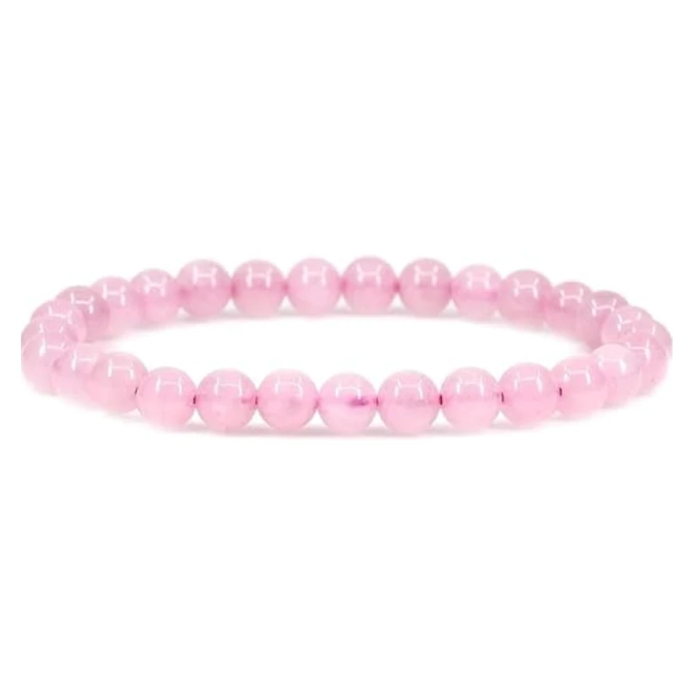 Agatesvibe Money Magnet Bracelet – Shiny Gold-Like Natural Gemstone | Unisex Wealth & Confidence Jewelry for Men & Women | Attracts Money, Fame & Good Luck (Pack of 1) (Rose Quartz)
