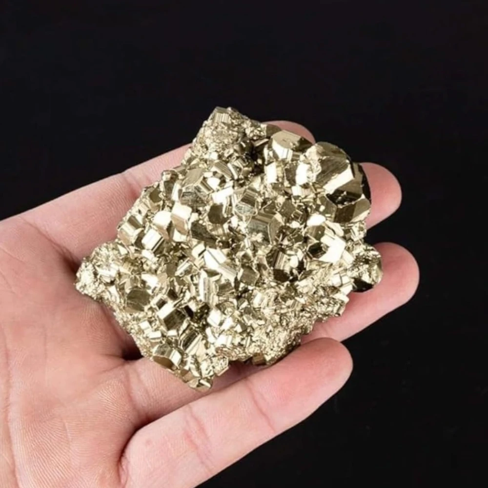 Agatesvibe Natural Pyrite Rough Stone Carats – Original Cluster from Peru | Healing Crystal for Wealth, Protection & Vastu | for Home Décor & Collection (Pyrite 80-120 Gram)