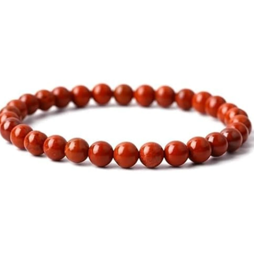 Agatesvibe Money Magnet Bracelet – Shiny Gold-Like Natural Gemstone | Unisex Wealth & Confidence Jewelry for Men & Women | Attracts Money, Fame & Good Luck (Pack of 1) (Red Jasper)