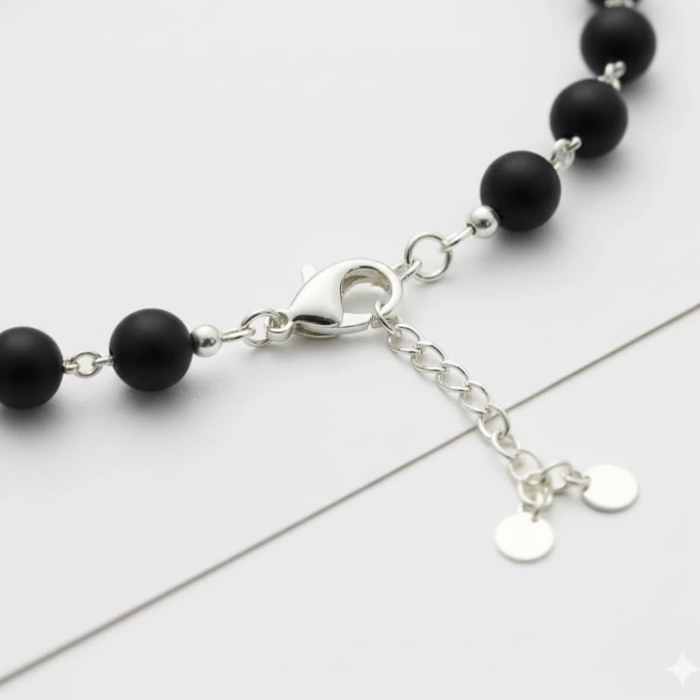 Original Karungali Malai 54 Beads | Certified Ebony Wood Mala with Govt Lab Test Report | Authentic Black Ebony (Karungali) Beads with Silver Caps | Ideal for & Spiritual Growth