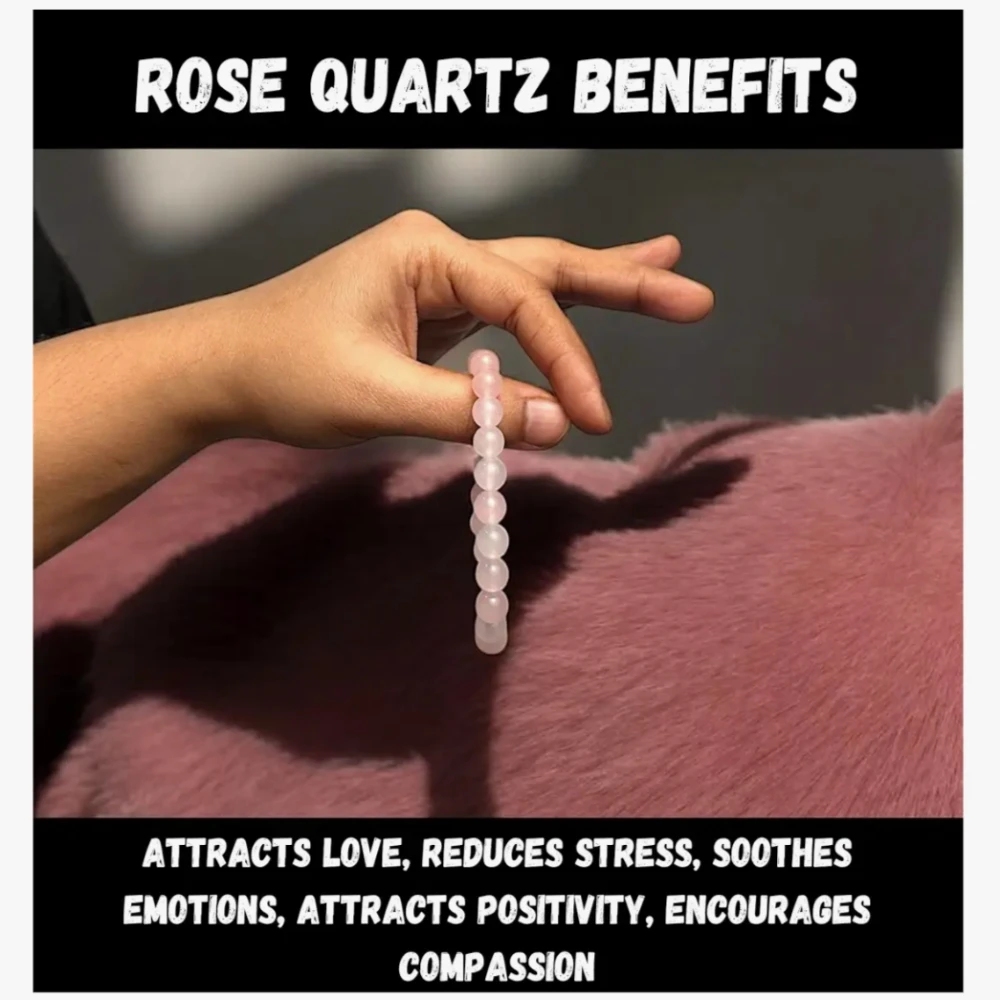 Original Rose Quartz Bracelet | AAA Quality | Premium Crystal for Love, Relationships, Compassion & Self-Worth | With Lab Cirtificate | Handmade Stretchable Bracelet | Unisex