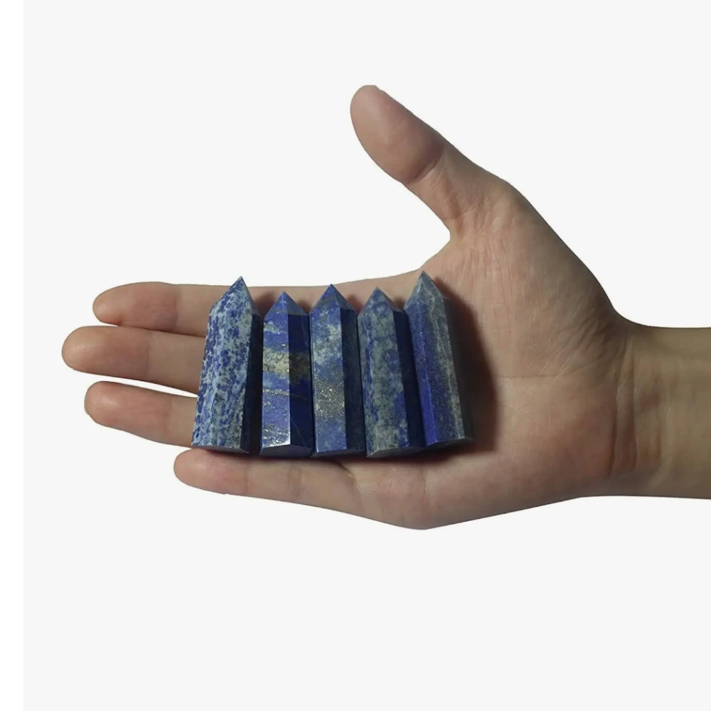 Agatesvibe Goege Bailey Amethyst Crystal Wand – Healing Stone | Faceted Reiki Chakra Meditation Tool for Energy Balancing & Spiritual Therapy (Blue Lapis Lazuli)