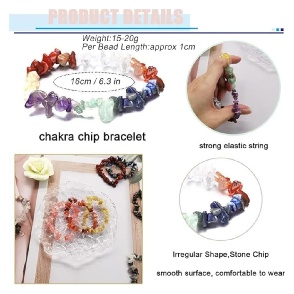 Agatesvibe Crystals Stretch Bracelet Irregular Beads Stretch Healing Crystals Chips Natural Gemstone for Women Jewelry Reiki Meditation (Pack of 1) (Carnelian)