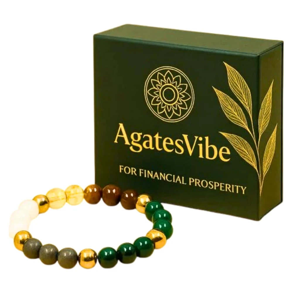 Dhan Yog Bracelet | Attracts Wealth & Financial Prosperity | Pyrite, Citrine, Green Aventurine | Certificate of Authenticity (Pack of 1)