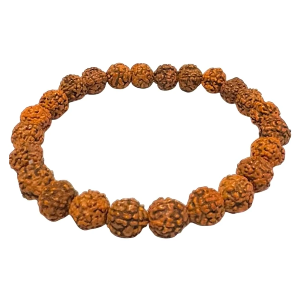 Agatesvibe Genuine 5 Mukhi Rudraksha Bracelet – Original Certified, Hand-Worn & Regularly Blessed by Lord Rudra | Kalagni Panch Mukhi for Men & Women (Pack of 1)