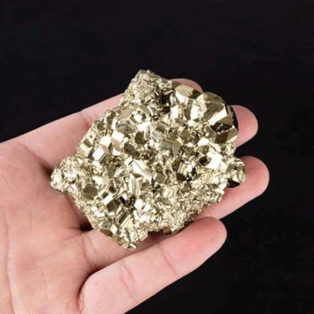 Agatesvibe Natural Pyrite Rough Stone Carats – Original Cluster from Peru | Healing Crystal for Wealth, Protection & Vastu | for Home Décor & Collection (Pyrite 40-80 Gram Cluster)