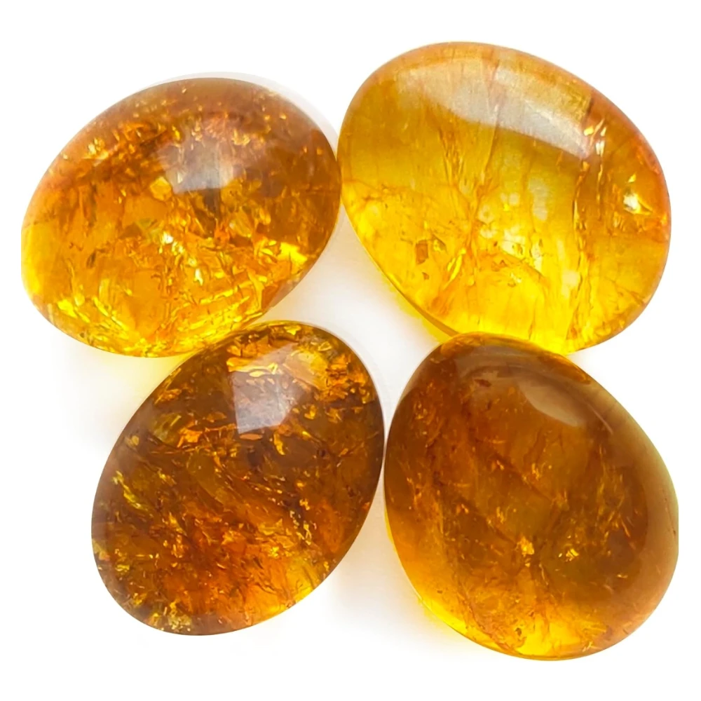 Original Yellow Citrine Stone Tumble - Natural Citrine Crystal Stones Tumble