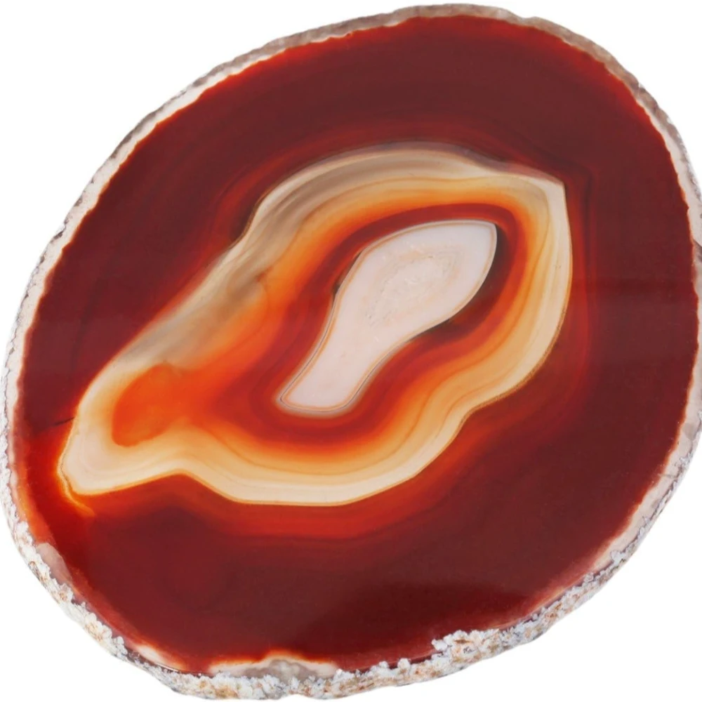 Agatesvibe 1 PC Natural Agate Slice Geode Stone – Irregular Crystal for Home Decor, Place Card Holder, Healing Stone Collection (Deep Brown)