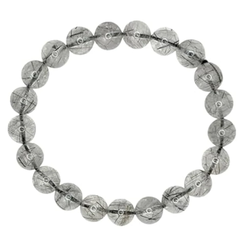 Agatesvibe Money Magnet Bracelet – Shiny Gold-Like Natural Gemstone | Unisex Wealth & Confidence Jewelry for Men & Women | Attracts Money, Fame & Good Luck (Pack of 1) (Rutilated Quartz)