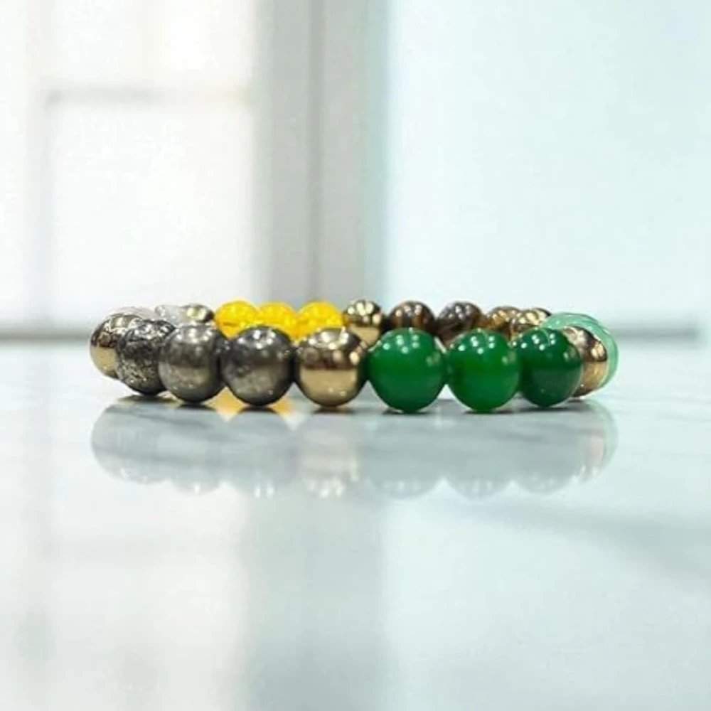 Bracelet for Wealth & Prosperity | Multi Crystal Healing Stone Beads |Original Style | Attract Money, Success & Positive Energy | Unisex – For Men & Women
