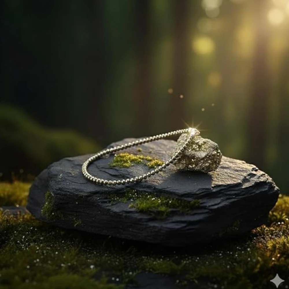 Raw Pyrite, Amethyst & Red Garnet Anklet for Women | Healing Crystal Jewelry for Wealth, Money, Protection & Power | Handmade Natural Stone Spiritual Gift Jewelry (Pack of 1)