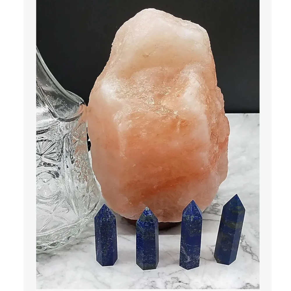 Agatesvibe Goege Bailey Amethyst Crystal Wand – Healing Stone | Faceted Reiki Chakra Meditation Tool for Energy Balancing & Spiritual Therapy (Blue Lapis Lazuli)