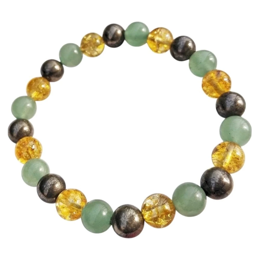 Agatesvibe Money Magnet Bracelet for Wealth & Prosperity | 8MM Natural Healing Gemstone Beads for Men & Women (Pack of 1)