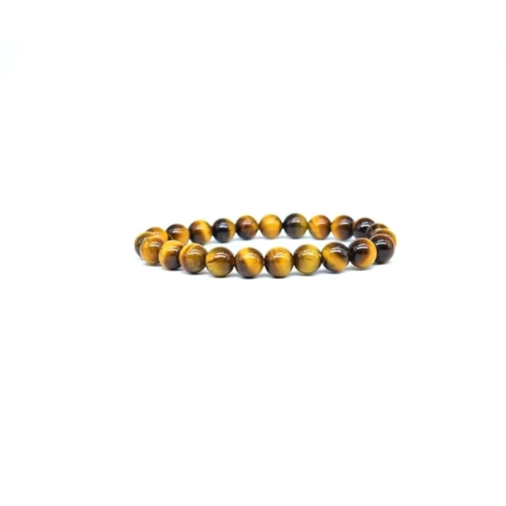 Agatesvibe Tiger Eye & Natural Healing Gemstone Bracelet Combo | 8mm Semi-Precious Crystal Beads for Men & Women (Pack of 1)