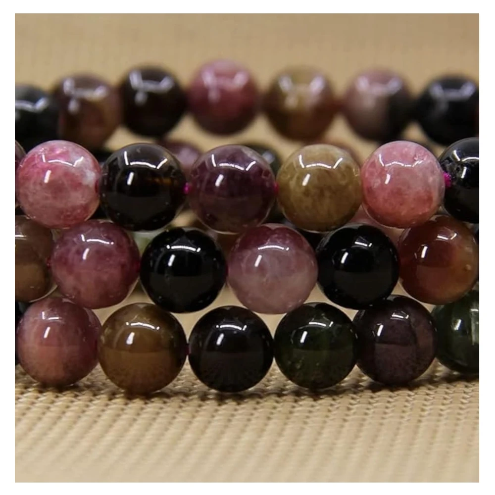 Agatesvibe Handmade Semi-Precious Gemstone Beaded Bracelet – 8mm Round Stretch Bracelet (7") for Unisex (Pack of 1) (Multicolor India Agate)