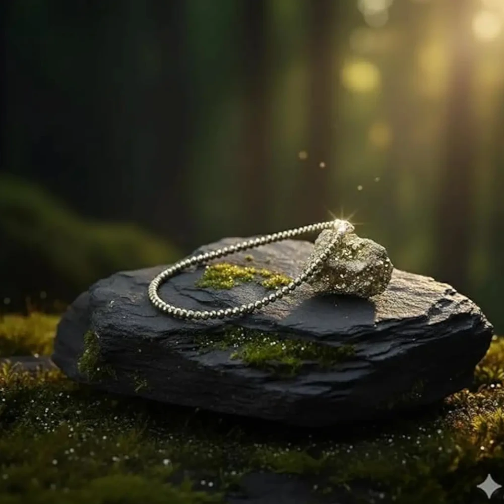 Raw Pyrite, Amethyst & Red Garnet Anklet for Women | Healing Crystal Jewelry for Wealth, Money, Protection & Power | Handmade Natural Stone Spiritual Gift Jewelry (Pack of 1)