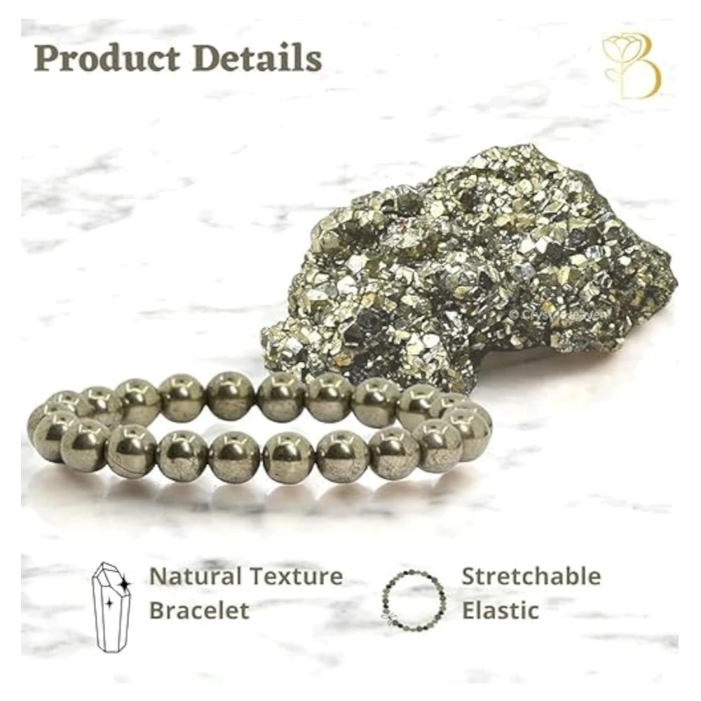 Agatesvibe Original Money Magnet Bracelet – Unisex Golden Pyrite Bracelet for Wealth, Fame & Good Luck | Certified Authentic (Pack of 1)