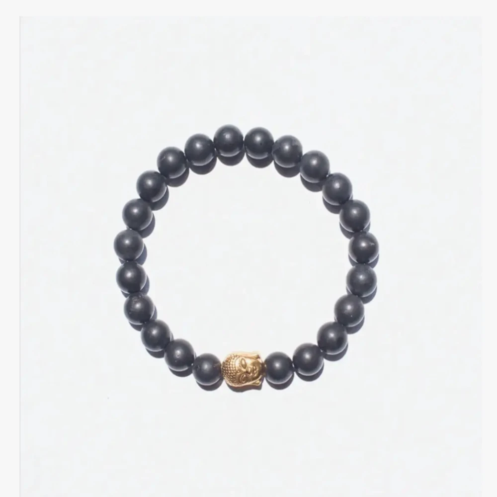 Agatesvibe Natural Semi-Precious Gem Stone Reiki Crystal Bracelet – 8mm Beads with Good Luck Buddha Charm, Elastic Stretchable for Men & Women (Pack of 1)