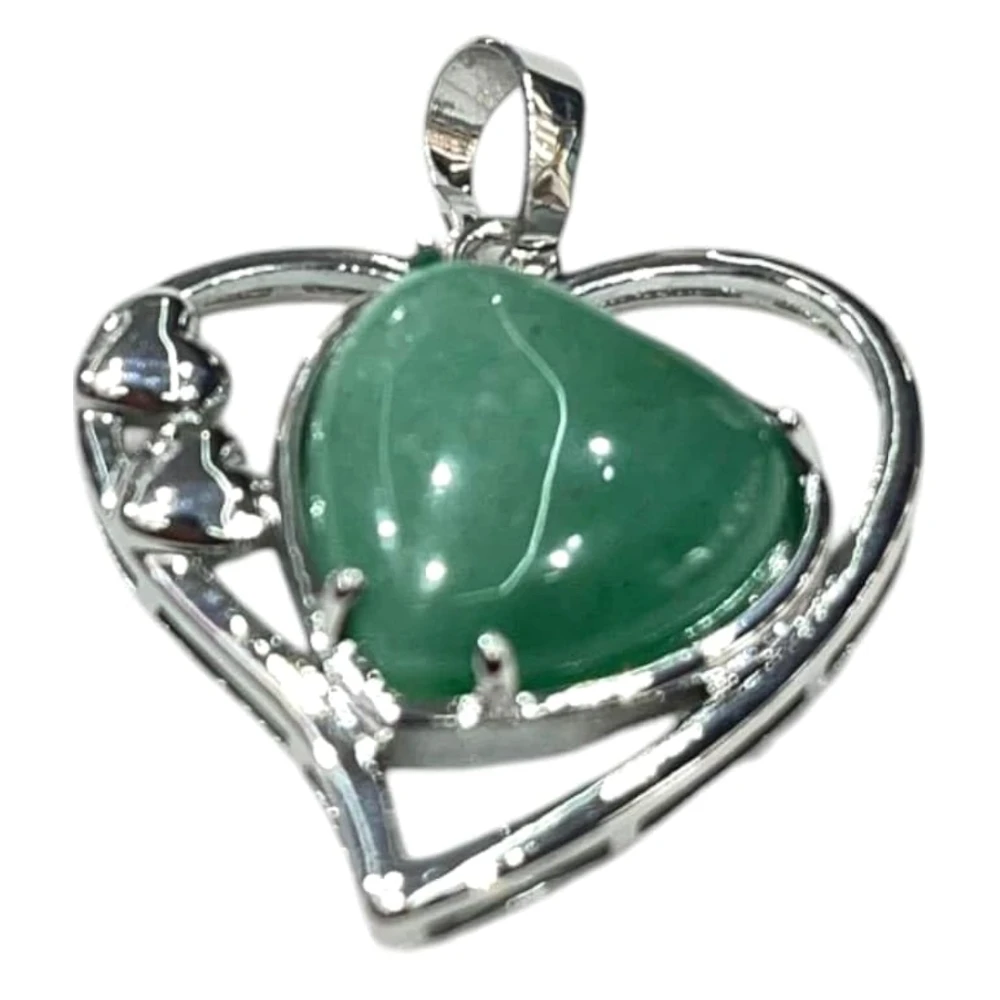 Agatesvibe Opalite Pendant – Natural Healing Crystal Pendant/Locket with Metal Chain | Energy Stone for Reiki, Chakra Balancing & Spiritual Growth | Handmade Gemstone Jewelry for Men & Women (Pack of 1) (Green)