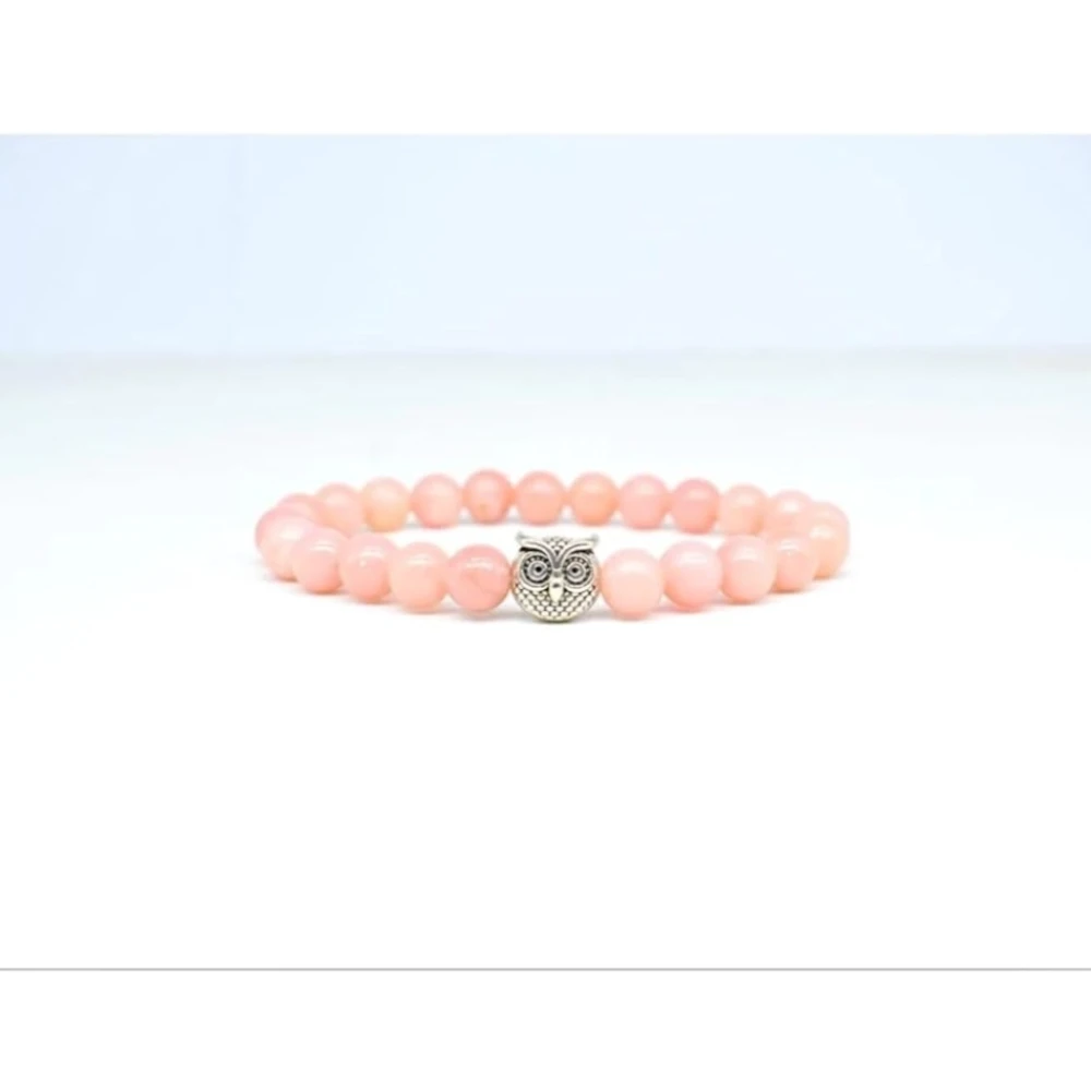 Agatesvibe Lucky Owl Bracelet for Women & Teen Girls – Owl Charm & Natural Stone – Birthday & Christmas Gift (Pack of 1)