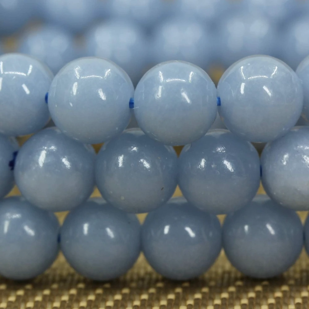 Agatesvibe Handmade Gem Semi Precious Gemstone 8mm Round Beads Stretch Bracelet (Blue Lace Agate)