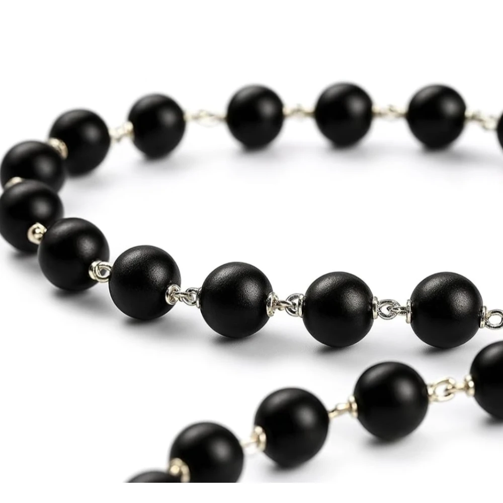 Original Karungali Malai 54 Beads | Certified Ebony Wood Mala with Govt Lab Test Report | Authentic Black Ebony (Karungali) Beads with Silver Caps | Ideal for & Spiritual Growth