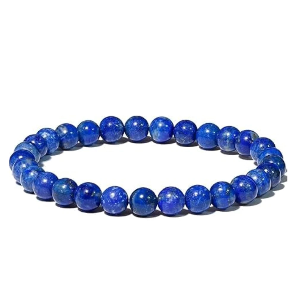 Agatesvibe Money Magnet Bracelet – Shiny Gold-Like Natural Gemstone | Unisex Wealth & Confidence Jewelry for Men & Women | Attracts Money, Fame & Good Luck (Pack of 1) (Lapis Lazuli)