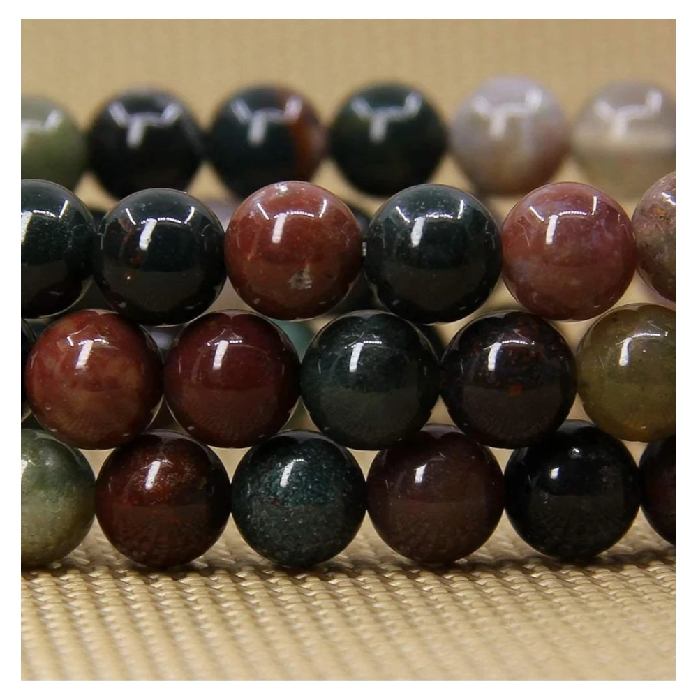 Agatesvibe Handmade Gem Semi Precious Gemstone 8mm Round Beads Stretch Bracelet 8mm Bead Size (Multicolor India Agate)